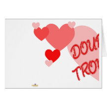 Double Trouble Red Hearts Part 1 Greeting Card