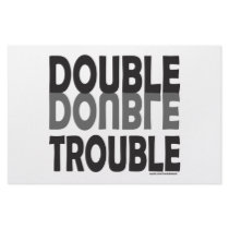 DOUBLE TROUBLE T-SHIRTS AND GIFTS stationery by frankdeloach DOUBLE TROUBLE T-SHIRTS AND GIFTS stationery