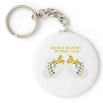 Double Unicorn Success Club Keychain
