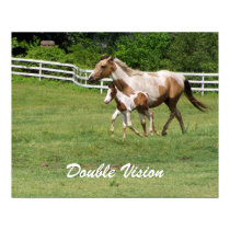 DOUBLE VISION MARE AND FOAL POSTER posters by magnoliahorses DOUBLE VISION MARE AND FOAL POSTER posters