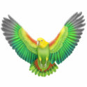 Double Yellow Headed Amazon Parrot Ornament photo sculptures