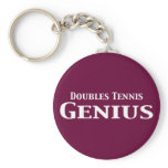 Doubles Tennis Genius Gifts Keychains