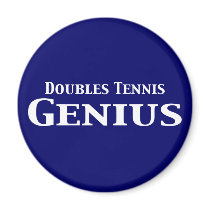 Doubles Tennis Genius Gifts magnets by geniusgifts Doubles Tennis Genius Gifts magnets