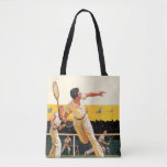 Doubles Tennis Match Tote Bag