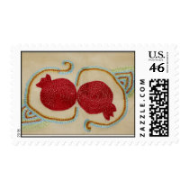Doubly Fruitful Pomegranate Stamps