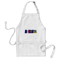 Doubs, Franche-Comté & France flags Apron