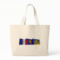 Doubs, Franche-Comté & France flags Bag