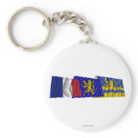 Doubs, Franche-Comté &amp; France flags Key Chains