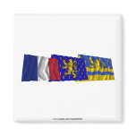 Doubs, Franche-Comté &amp; France flags Refrigerator Magnets