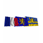Doubs, Franche-Comté &amp; France flags T-shirts