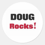 Doug Rocks Round Stickers