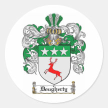 DOUGHERTY FAMILY CREST -  DOUGHERTY COAT OF ARMS STICKERS