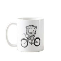 Doughnut Riding a Bicycle mugs