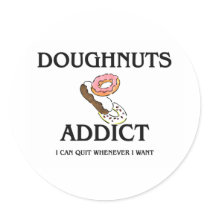 Doughnuts Addict stickers by foodshirts Doughnuts Addict stickers