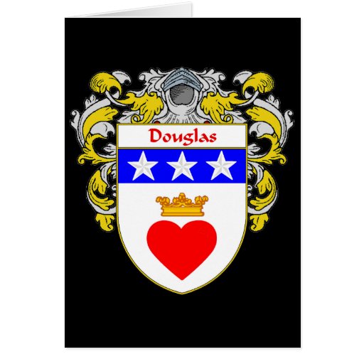 Douglas Coat of Arms (Mantled) Greeting Card Zazzle