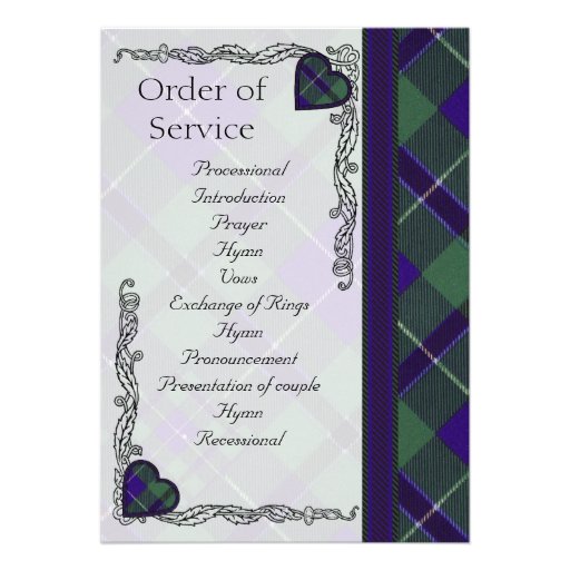 Douglas Scottish Tartan Personalized Invitation