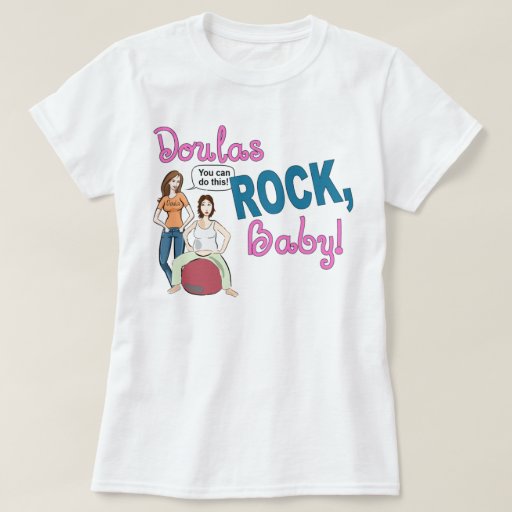 Doulas Rock! Ladies Baby doll tshirt Zazzle