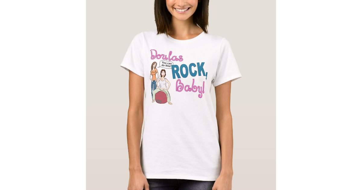 Doulas Rock! Ladies Baby doll tshirt Zazzle