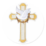 Dove and Cross stickers