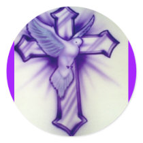 Dove and Cross stickers