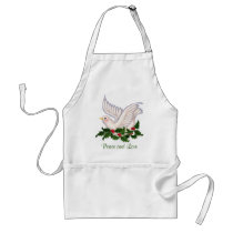Dove and Holly Peace aprons