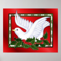 Dove and Holly Poster