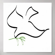 Dove and Olive Branch Image Print