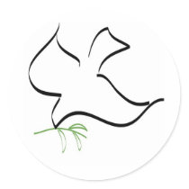 Dove and Olive Branch Image Sticker