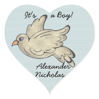 Dove Announces It&#39;s A Boy! (Heart Sticker)