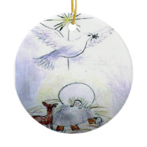 dove child jesus christmas ornament