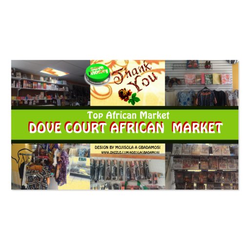 DOVE COURT AFRICAN MARKET CARD DESIGNED MY MOJISOL BUSINESS CARD (back side)