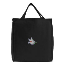 Dove embroidered bags