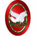 Dove & Holly Peace - Ornament photo sculptures