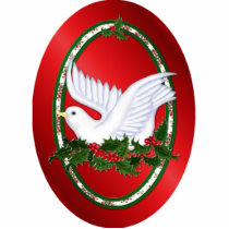 Dove & Holly Peace - Ornament photo sculptures by Spice Dove & Holly Peace - Ornament photo sculptures