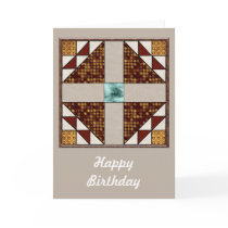 Dove in a Window Rust & Gold Greeting Card