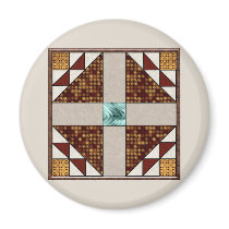 Dove in a Window Rust & Gold Magnet