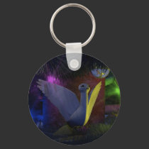 Dove in Christmas Tree Keychain