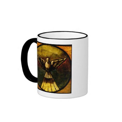 dove in stained glass mug by viviculture