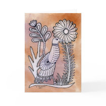 Dove, Mexican Bark Style Greeting Card