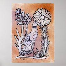 Dove, Mexican Bark Style Posters