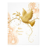 Dove n swirls catholic wedding personalized announcement
