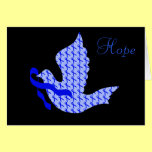 Dove of Hope Blue Ribbon - Colon Cancer cards