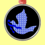 Dove of Hope Blue Ribbon - Colon Cancer ornaments