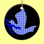 Dove of Hope Blue Ribbon - Colon Cancer ornaments