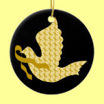 Dove of Hope Gold Ribbon - Childhood Cancer Ornaments