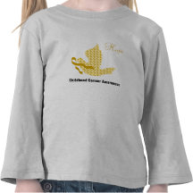 Dove of Hope Gold Ribbon - Childhood Cancer Tshirts