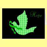 Dove of Hope Green Ribbon - Liver Cancer Greeting Cards