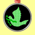 Dove of Hope Green Ribbon - Liver Cancer Ornament