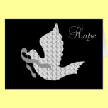 Dove of Hope Grey Ribbon - Diabetes cards