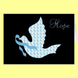 Dove of Hope Light Blue Ribbon - Prostate Cancer Cards
